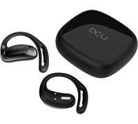 DCU Auriculares Inalámbricos Open-Ear OpenSound, Bluetooth 5.4 con Micro, Carga rápida, Tiempo de reproducción 24 Horas, Control Táctil, Resistencia al Sudor, Baja latencia, Negro