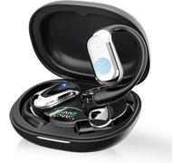 Auriculares Oreja Abierta Bluetooth 5.4, Auriculares Inalámbricos Deportivos con Gancho, Reproducción de 50H Pantalla LED, Cascos con micrófono Incorporado, Control Táctil