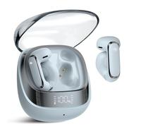 Auriculares Oreja Abierta Bluetooth 5.4 con estéreo HD, Auriculares Open Ear con Pantalla LED, IP7 Impermeable Auriculare Clip con micrófono ENC, Ajuste Súper Cómodo y Estable para Android/iOS, Azul
