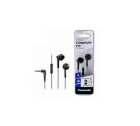 Auriculares Panasonic RP-TCM55E-K, HP 14,3mm, Imán de Neodimio, Diseño Bass Boost, Micrófono con Botón de Llamada, Negro