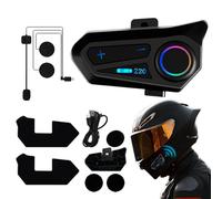 Auriculares para casco de moto - Medios auriculares inalámbricos, diseño impermeable IPX6, sistema de audio claro | Auriculares de carga tipo C para casco integral, equipo de equitación de ciclismo en