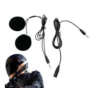 Auriculares Para Casco De Motocicleta - Altavoces Con Cable Jack De 3,5 Mm | Auriculares Integrales Para Moto | Ďe Audio Đe Sonido D́e Alta Definición, Cable D̄e Extensión Dé Comunicación Ṕara