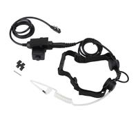 Auriculares para entornos con mucho ruido, micrófono de garganta táctico con tubo acústico para una recepción de audio clara y una gran calidad