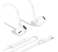 Auriculares para iPhone 16 y 15 con cable, cable USB C para iPhone 15 16 Plus/Pro/Max, auriculares in-ear HiFi estéreo con micrófono USBC auriculares para iPad Pro Air Mini/Samsung S25 S24 S23 Ultra