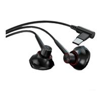 Auriculares para juegos, cableados con micrófono tipo C 3.5mm Auriculares USB PC Mobile Battle Royale Posicionamiento de sonido Aislamiento de ruido (B)