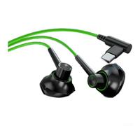 Auriculares para juegos con cable con micrófono, auriculares USB tipo C para Battle Royale, para diseño semiintrauditivo con posicionamiento de sonido de precisión y aislamiento de ruido, (A)