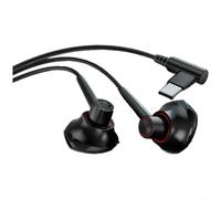 Auriculares para juegos con cable con micrófono, tipo C y auriculares intrauditivos de 3.5 mm para Battle Royale, posicionamiento de sonido de baja latencia, material ABS TPE (B)