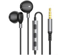 Auriculares para juegos con cable de 3,5 mm con diseño magnético de micrófono para PS5 para Xbox Mobile - 14.2 mm Driver Bass Auriculares negros (negro)