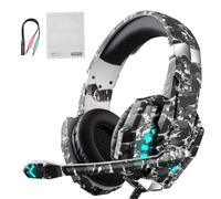 Auriculares para Juegos Livianos con Diseño Ergonómico y Luces LED para una Experiencia de Juego Inmersiva, Auriculares con Cancelación de Ruido para Colocar sobre Las Orejas, Conexión USB y
