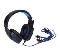 Auriculares para juegos para Xbox One, PS4, PC, reducción de ruido, sonido envolvente, filtros de ruido ambiental, luz LED azul luminosa
