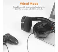 Auriculares para juegos versátiles, latencia ultrabaja para PS5, PC, Switch, duración de batería extraordinaria para sesiones prolongadas,