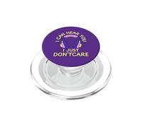 Auriculares para Jugadores con Texto en inglés I Can Hear You I Just Don't Care PopSockets PopGrip para MagSafe