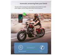 Auriculares para motocicleta BT12Pro con luces de colores, solución 5.3, Bluetooth, impermeables, reducción de ruido, batería de 2000 mA.