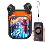 Auriculares para traductor de voz AI - Tapones para los oídos deportivos inalámbricos, dispositivos musicales ergonómicos | Funciones de interfaz de pantalla LCD, producto con tecnología de