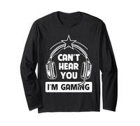 Auriculares para Videojuegos Can't Hear You, Soy Gamer Humor Manga Larga