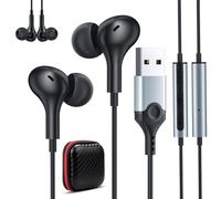 Auriculares PC con Cable para Portátil,Ligeros USB Audifonos con Micrófono Cancelación Ruido Auricular Gaming PC con Función Silencio Controles Audio para Oficina Transmisión En Vivo PS 4 PS 5 Juegos