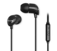 Auriculares Philips con cable Jack 3.5, micrófono y ajuste intruauditivo negros
