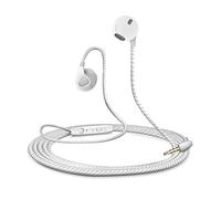 Auriculares planos para Samsung Galaxy Note 20 Ultra Smartphone con Micro Reglage Kit Mano Libre Auriculares Universal Jack (blanco)
