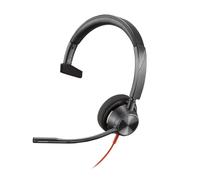 Auriculares poly monoaurales blackwire 3310 usb - c + adaptador usb - c - a