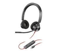Auriculares Poly Blackwire 3320 Stereo USB-C con Micrófono Boom y Cancelación de Ruido