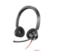 POLY Auriculares estéreo Blackwire 3320 con certificación Microsoft Teams USB-C + Adaptador USB-C/A