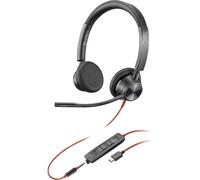 Poly Blackwire 3325 Stereo USB-C Headset +3.5mm Plug +USB-C/A Adapter 8X221AA