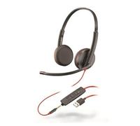 Auriculares Poly Blackwire C3225 con microfono y control de llamada Poly