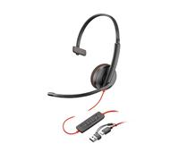 Auriculares Poly con cable USB diadema monoaural micrófono flexible para oficina