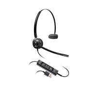 Poly - EncorePro 545 USB-A and USB-C USB Headset (Plantronics) - Acoustic Hearing Protection - Hold & Call Answer Buttons - Convertible Wearing Style
