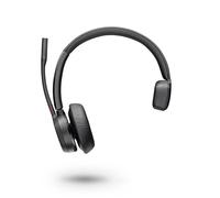 Poly - Auriculares inalámbricos Voyager 4310 UC (Plantronics) - Auriculares de un solo oído - Se conectan a PC/Mac con el adaptador Bluetooth USB-A y a celulares a través de Bluetooth más