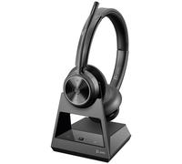 Auriculares Poly Savi 7320 inalámbricos DECT para oficina con Cancelación de Ruido, micrófono retráctil y autonomía ampliada, color negro