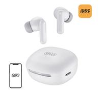 Auriculares QCY MeloBuds HT16 inalámbricos Bluetooth con Cancelación de Ruido ANC y resistencia IPX4 blancos