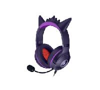 Razer Kraken Kitty V2 Edición Gengar Pokémon - Auriculares USB Púas de Gengar - iluminación reactiva al Stream - micrófono cardioide HyperClear - Triforce 40mm | Morado
