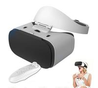 Auriculares Realidad Virtual Compatibles con Pantallas 4,7-7,0 Pulgadas, Gafas Realidad Virtual 3D con Campo VisióN HD 100° Y Controlador para Juegos PelíCulas,Y1 White Handle