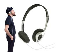 Auriculares retro | Auriculares ligeros, auriculares estéreo ligeros, auriculares estéreo con cable, auriculares portátiles ligeros para computadora