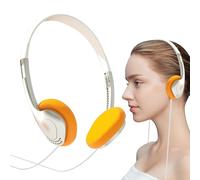 Auriculares retro con cable: auriculares clásicos con cable, cómodas almohadillas acolchadas, calidad de sonido y duradera | Diseño plegable con banda ajustable para estudio de viaje de gio