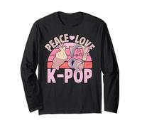 Auriculares Retro KPOP Peace Love K-Pop Heart K Pop Girl Manga Larga