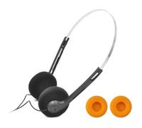 Auriculares retro nostálgicos, Lightweight MP3 Headphones, Y2k Personality Retro Headset Fashion Style Headset, CD Photo Props Wired Earphone Vintage Gifts for Men Women, 3.5mm Wired (Black 1set)