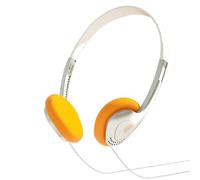 Auriculares Retro Supraaurales con Cable Vintage 80s-90s - Sonido Estéreo Hi-Fi de Alta Fidelidad | Diadema Ligera, Ajustable y Ergonómica | Cable de 1,2m con Conector 3,5 mm Móvil, PC y MP3 (Naranja)