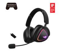 ASUS ROG Delta II Auriculares inalámbricos RGB gaming sonido Hi-Res DAC ESS Quad micrófono desmontable con cancelación de ruido AI