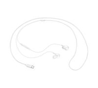 Auriculares Samsung con cable USB y micrófono integrados para llamadas y música blancos