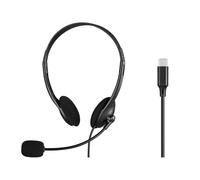 Auriculares Sandberg 825-31 con cable USB-C para oficina y teletrabajo, micrófono, color negro