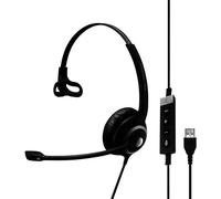 Auriculares Sennheiser SC 230 MS II con cable USB, cancelación de ruido, uso oficina, negros