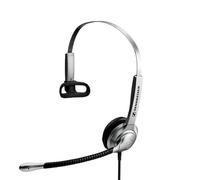 Auriculares Sennheiser SH 335 con cable para oficina y call center con micrófono, cancelación de ruido, color plateado