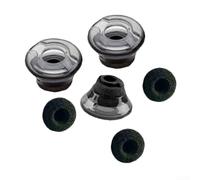 Auriculares Silicona para plantronics V5200 Grande Auriculares(D) | Silicona duradera, ajuste grande 15mm, compatible para voyager 5200, para fácil instalación, negro transparente