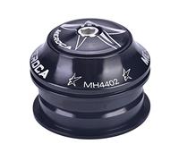 Auriculares sin Hilos de la Bici de la aleación de Aluminio de Las Auriculares de la Bici de montaña reemplazo para el Tubo de la Cabeza de 44m m (Steerer Recto)(Negro)
