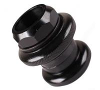 Auriculares sin rosca de aleación compatibles con bicicletas de montaña y carretera de 1 pulgada, diseño de muñeca externa para tubos de horquilla de 25,4 mm (negro)