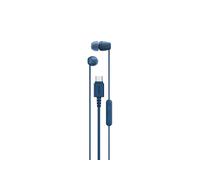 Sony IER-EX15C Auriculares con Cable USB-C y micrófono, Azul | Casos in Ear Ligeros para Android, iPhone, portátiles y PC; Cable sin enredos, Sonido nítido Viajar y para Uso Diario
