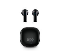 SPC Zion 2 Play - Auriculares inalámbricos Bluetooth para 28h de batería con Varias Cargas, ultracompactos, Control táctil, Manos Libres, Asistente de Voz y Estuche de Carga USB-C Muy pequeño - Negro