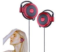 Auriculares Sports Stereo - Clip En Auriculares Con Cable, 3.5 Mm Sobre Para La Oreja | Abiertos De Estilo De Gancho Flexible Para El Senderismo Al Aire Libre Y Sesiones De Aco
